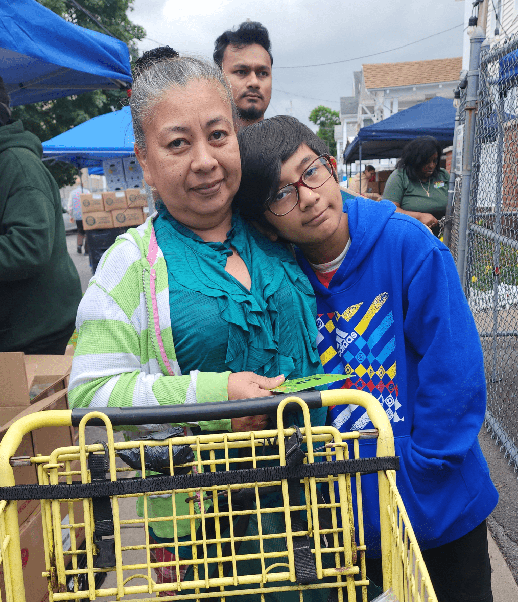 Women and kid in color